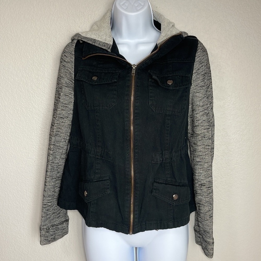 Ashley by 26 International Women's Black & Gray Zip Up Jacket Size Small S